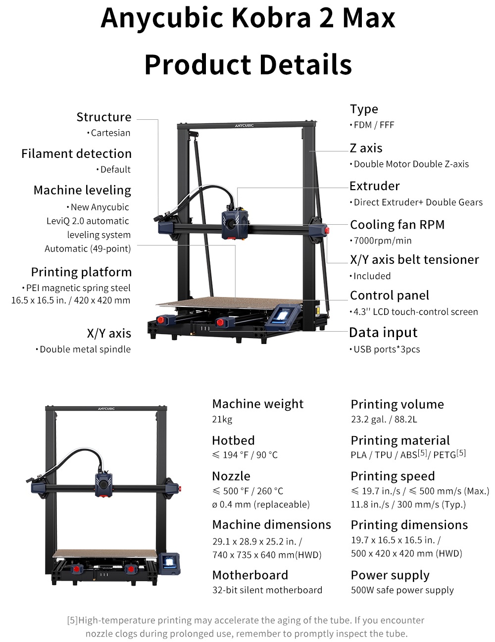 ANYCUBIC Kobra 2 Max 3D Printer User Manual